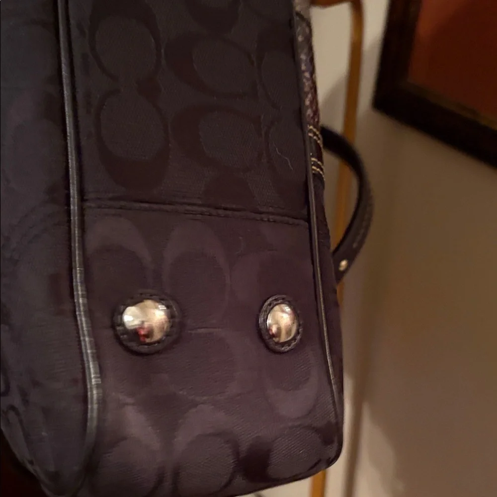 Coach Hampton signature canvas/python/leather carryall E0951-F13993 and wristlet